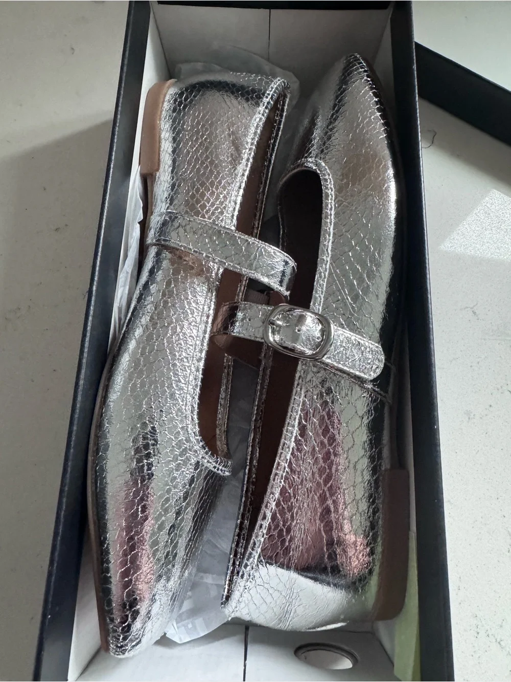 INC International Concepts Silver Women’s Mary Jane Flats